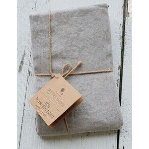 Levtex Washed Linen Light Grey King Sham W/ Flange NEW 100% LINEN
